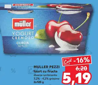 Kaufland MULLER PEZZI laurt cu fructe Ofertă