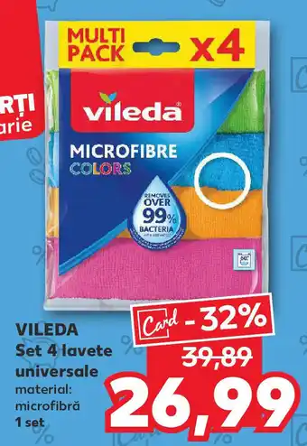 Kaufland VILEDA Set 4 lavete universale Ofertă