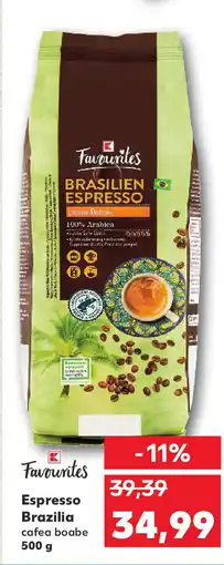 Kaufland Espresso Brazilia cafea boabe Ofertă