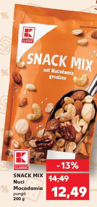 Kaufland SNACK MIX Nuci Macadamia Ofertă