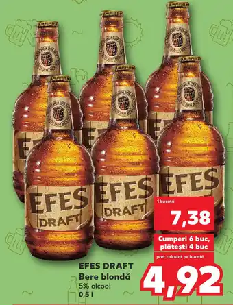 Kaufland EFES DRAFT Bere blondă Ofertă