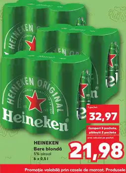 Kaufland HEINEKEN Bere blondă 5% alcool Ofertă