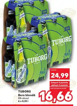 Kaufland TUBORG Bere blondă 5% alcool Ofertă