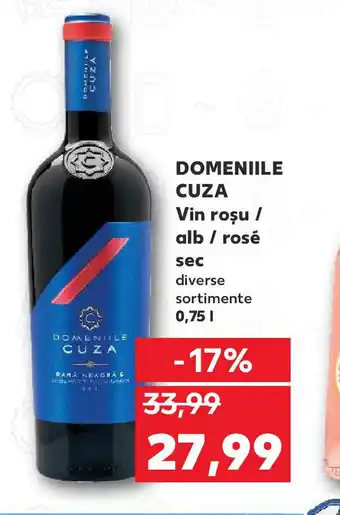 Kaufland DOMENIILE CUZA Vin rosu / alb / rosé sec Ofertă