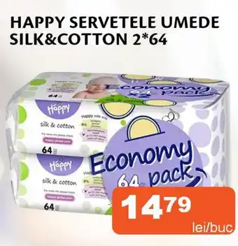 Unicarm HAPPY Servetele umede silk&cotton Ofertă