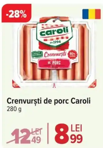 Carrefour Market Crenvursti de porc Caroli Ofertă