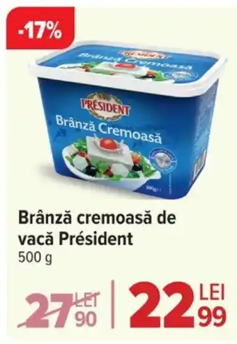 Carrefour Market Brânză cremoasă de vacǎ Président Ofertă