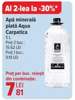 Carrefour Market Apă minerală platǎ Aqua Carpatica Ofertă