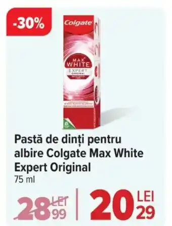 Carrefour Market Pastă de dinți pentru albire Colgate Max White Expert Original Ofertă