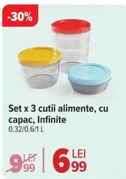 Carrefour Market Set x 3 cutii alimente, cu capac, Infinite Ofertă