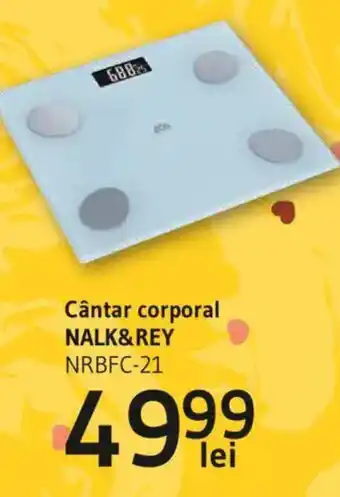 Supeco Cântar corporal NALK&REY Ofertă