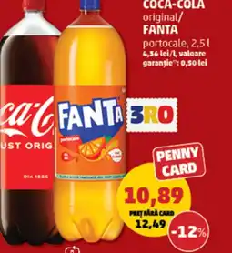 Penny COCA-COLA original/ FANTA portocale Ofertă