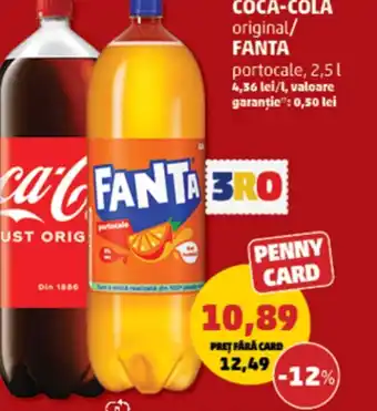 Penny COCA-COLA original/ FANTA portocale Ofertă