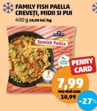 Penny Family fish paella creveți, midii si pui Ofertă