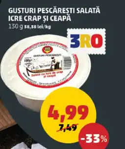 Penny Gusturi pescăreşti salată icre crap şi ceapă Ofertă