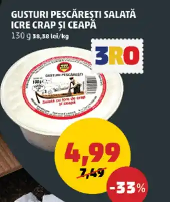 Penny Gusturi pescăreşti salată icre crap şi ceapă Ofertă