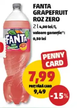 Penny FANTA Grapefruit roz zero Ofertă