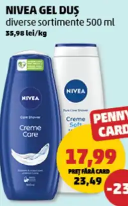 Penny NIVEA Gel Dus Ofertă