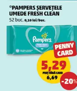 Penny PAMPERS Șervețele umede fresh clean Ofertă