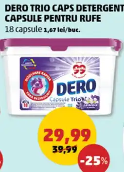 Penny DERO trio caps detergent capsule pentru rufe Ofertă