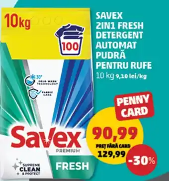 Penny SAVEX 2in1 fresh detergent automat pudra pentru rufe Ofertă