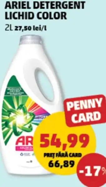 Penny ARIEL Detergent lichid color Ofertă