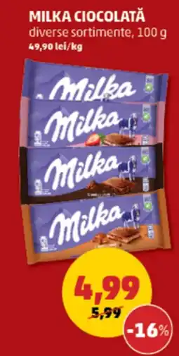 Penny MILKA Ciocolată Ofertă