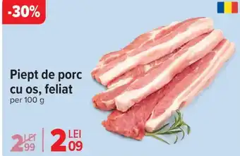 Carrefour Piept de porc cu os, feliat Ofertă