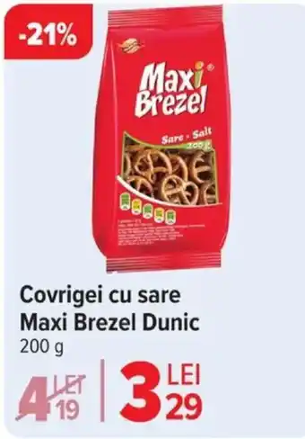 Carrefour Covrigei cu sare Maxi Brezel Dunic Ofertă