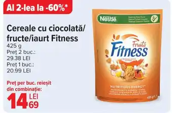 Carrefour Cereale cu ciocolată/ fructe/iaurt Fitness Ofertă