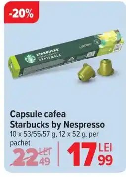 Carrefour Capsule cafea Starbucks by Nespresso Ofertă