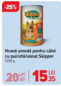 Carrefour Hrană umedă pentru câini cu pui/vitǎ/vânat Skipper Ofertă