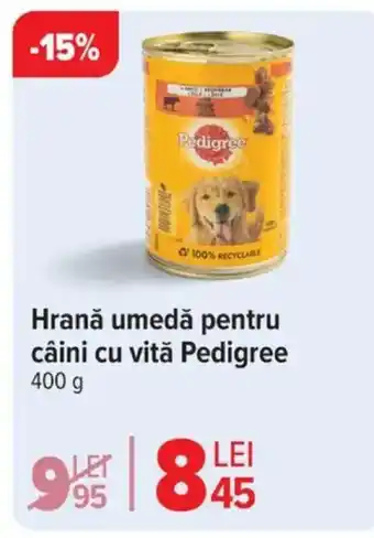 Carrefour Hrană umedă pentru câini cu vită Pedigree Ofertă