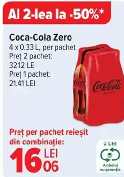 Carrefour Coca-Cola Zero Ofertă