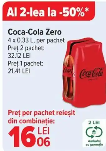 Carrefour Coca-Cola Zero Ofertă