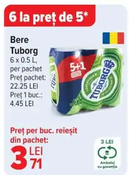 Carrefour Bere Tuborg Ofertă