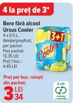 Carrefour Bere fără alcool Ursus Cooler Ofertă