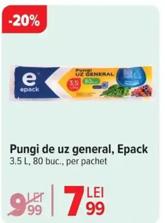 Carrefour Pungi de uz general, Epack Ofertă