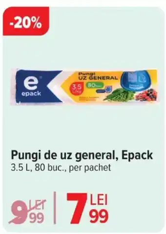 Carrefour Pungi de uz general, Epack Ofertă