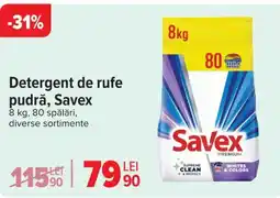 Carrefour Detergent de rufe pudră, Savex Ofertă