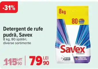 Carrefour Detergent de rufe pudră, Savex Ofertă