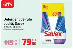 Carrefour Detergent de rufe pudră, Savex Ofertă