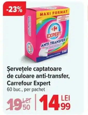 Carrefour Şerveţele captatoare de culoare anti-transfer, Carrefour Expert Ofertă