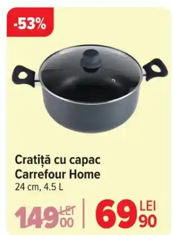 Carrefour Cratiţă cu capac Carrefour Home Ofertă