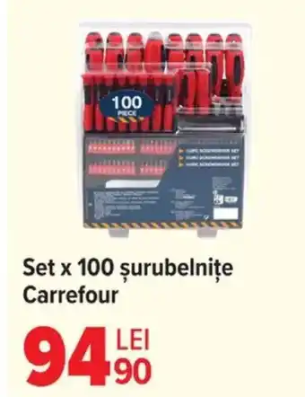 Carrefour Set x 100 şurubelnițe Carrefour Ofertă