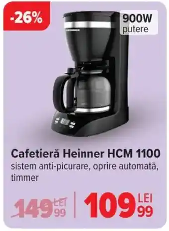 Carrefour Cafetieră Heinner HCM 1100 Ofertă