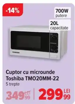 Carrefour Cuptor cu microunde Toshiba TM020MM-22 Ofertă