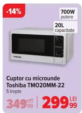 Carrefour Cuptor cu microunde Toshiba TM020MM-22 Ofertă