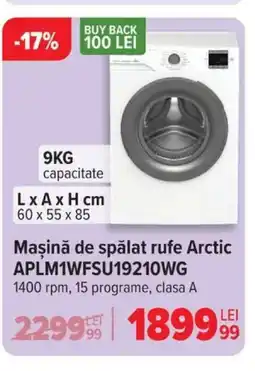 Carrefour Maşină de spălat rufe Arctic APLM1WFSU19210WG Ofertă