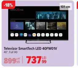 Carrefour Televizor SmartTech LED 40FW01V Ofertă